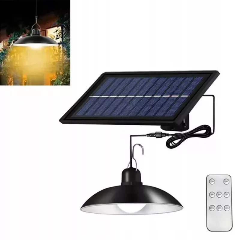 Elight Garden Decor saulės baterija maitinama IP65 LED Solo pakabinama lempa (14,8x6,4 cm) su tamsos jutikliu ir nuotolinio valdymo pulteliu