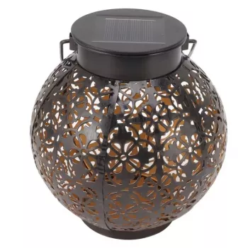 Elight Garden Decor Solar IP65 LED Retro Lantern Shape Hanging Lamp (15x15cm) su tamsos jutikliu