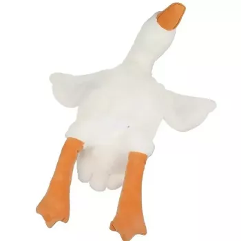 Kiddyz Stuffed Goose Plush 50cm Soft Animal Pillow in Flat Pose Cute Decorative Toy