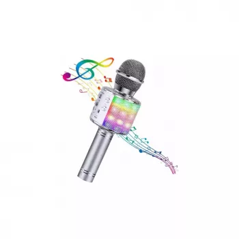 BEMI M85 „Karaoke“ mikrofonas su garsiakalbiu, balso keitikliu, įrašymu, „Bluetooth“, USB ir „Micro SD“