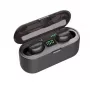 WoW F9 Sport & Leisure Super-Fit TWS Bluetooth 5.1 Stereo Ausinės su HD Mikrofonu ir LED Įkrovimo Dėklu Juodos