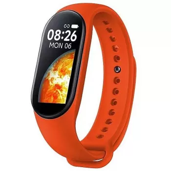 iWear SM7 išmanioji apyrankė 0.96 inch TFT kūno rengybos sekimo įrenginys IP67 su širdies ritmo ir kraujospūdžio matuokliu, miego stebėjimu, socialiniais pranešimais, raudona