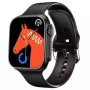 iWear WS78 Plus 2,0 colio „Infinite Display“ Aliuminio-Ceraminis išmanusis laikrodis su dvigubu Bluetooth skambučiu ir širdies ritmo matuokliu, juodas