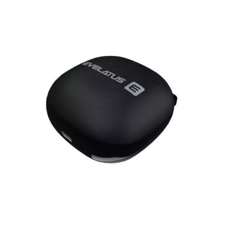 EVELATUS EBE01BK Belaidės ausinės True Wireless Stereo, Bluetooth 5.0, su įkrovimo dėklu, IPX4, juodos