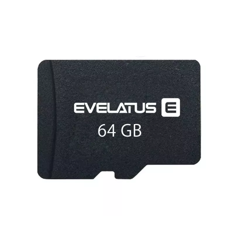 Evelatus MicroSDXC 64GB Class 10 UHS-I U1 V10 atminties kortelė (60 MB/s skaitymas, 20 MB/s rašymas)