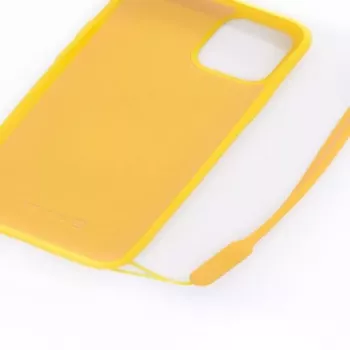 Evelatus Apple iPhone 11 Pro Soft Touch Silicone Case with Strap Geltona