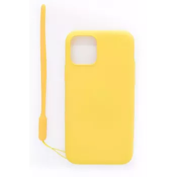Evelatus Apple iPhone 11 Pro Soft Touch Silicone Case with Strap Geltona