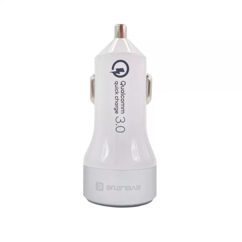 Evelatus Quick Car Charger QCC03 automobilinis įkroviklis, baltas