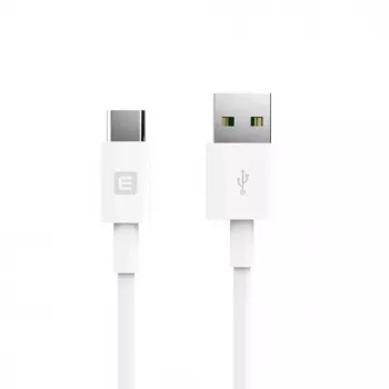 Evelatus duomenų laidas USB-C įrenginiams, TPC07 baltas – USB-A į USB-C, 1,2 m, 15 W įkrovimas, duomenų sinchronizavimas