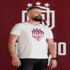 Dinamo vyriški marškinėliai XL «DINAMO» su raudonu metaliniu atspaudu balti