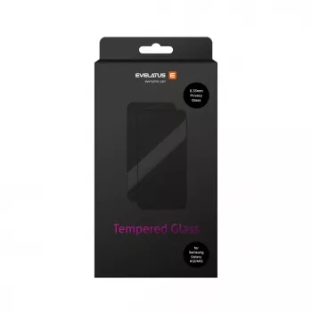 Evelatus Samsung Galaxy A12/M12 0,33mm Privacy Flat Clear Glass Screen Protector with Japan Glue Anti-Static