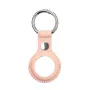 iLike AirTag PU Leather Key Ring Keychain Case Pink