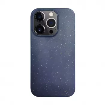iLike Apple iPhone 13 Pro Max Silikoninis Plastikinis Dėklas Eco Print Design Mėlynas