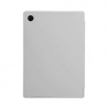 Evelatus Galaxy Tab A8 10.5 (2021) Book Cover su Imituotos Mikropluošto Vidine Danga Sidabrinė