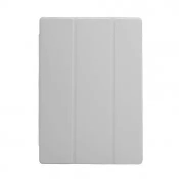 Evelatus Galaxy Tab A8 10.5 (2021) Book Cover su Imituotos Mikropluošto Vidine Danga Sidabrinė