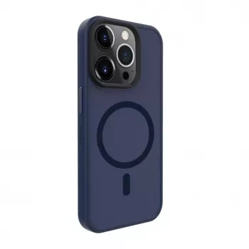 Evelatus Apple iPhone 15 Pro Max Hybrid Dėklas su MagSafe PC+TPU Tamsiai Mėlynas