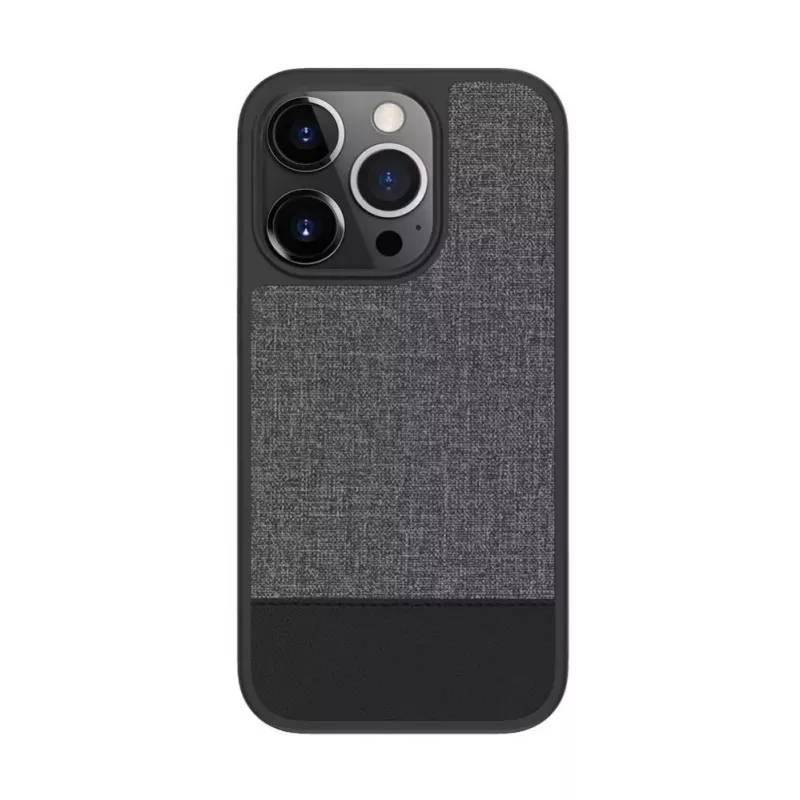 Evelatus Apple iPhone 15 Pro Max Plastic Leather MagSafe Back Cover Gray