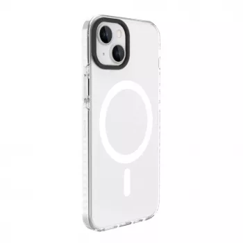 Evelatus Apple iPhone 15 Plus skaidrus dėklas PC+TPU su MagSafe permatomas