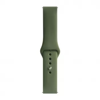Evelatus Watch 20mm Silicone Loop Watch Strap (130mm M/L) Dark Green
