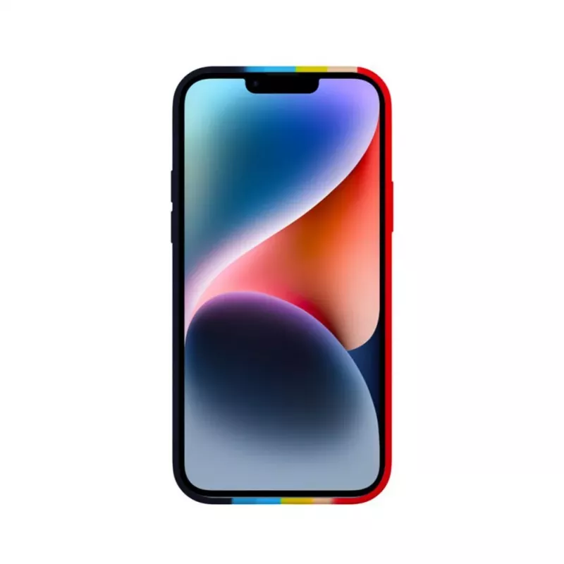 Evelatus Apple iPhone 15 Silicone Case Multi-Colored Rainbow