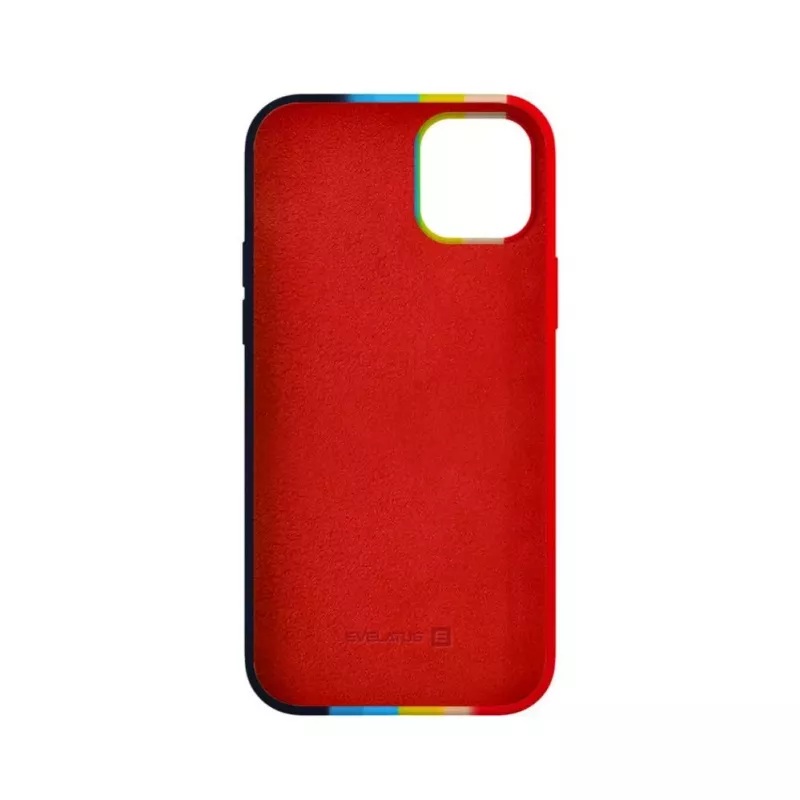Evelatus Apple iPhone 15 Silicone Case Multi-Colored Rainbow