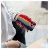 Evelatus Apple iPhone 15 Pro Silicone Case Multi-Colored Rainbow