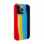 Evelatus Apple iPhone 15 Pro Silicone Case Multi-Colored Rainbow