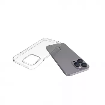 Evelatus Apple iPhone 15 Pro Max Clear Silicone Case 1,5mm TPU Skaidrus