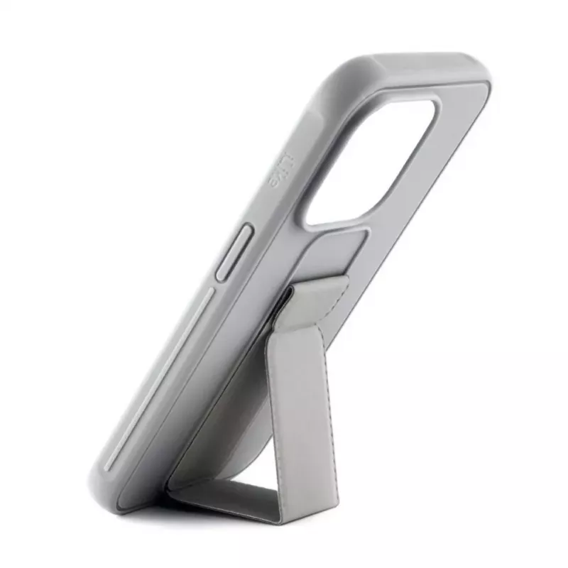 iLike Apple iPhone 15 Plus Silicone Case with Stand sidabrinis