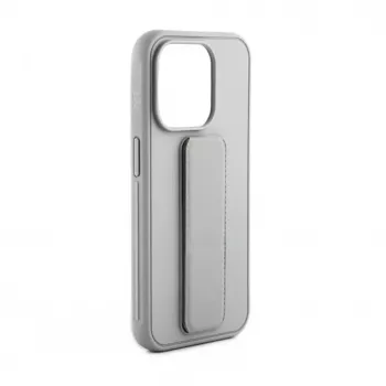iLike Apple iPhone 15 Plus Silicone Case with Stand sidabrinis