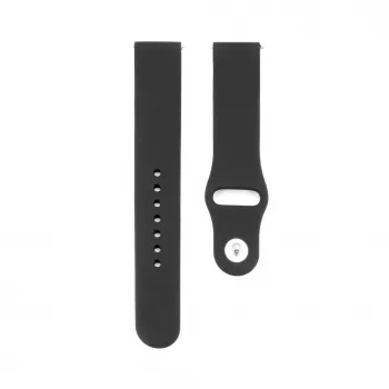 Connect 20mm Silicone Loop Watch Strap (130mm M/L) Black