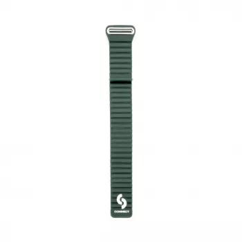 Connect 22mm Flat Head Leather - Silicone Loop Magnetic Watch Strap (130mm M/L) Forest Green