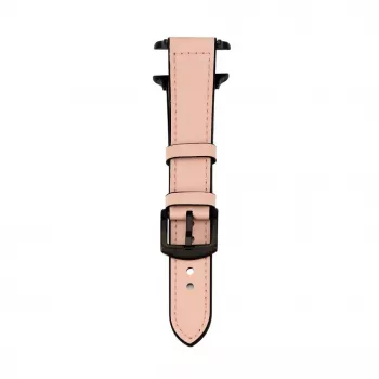 Connect Watch 38/40/41mm Silicone Patch Leather Watch Strap (132mm M/L) Pink Sand