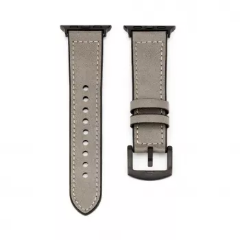 Connect Watch 42/44/45mm Silicone Patch Leather Watch Strap (132mm M/L) sidabrinis
