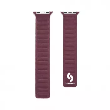 Connect Watch 38/40/41mm Fine Woven Twill Magnetic Chain Watch Strap Plum