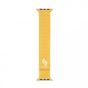 Connect Watch 42/44/45mm Fine Woven Twill Magnetic Chain Watch Strap Yellow