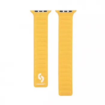 Connect Watch 42/44/45mm Fine Woven Twill Magnetic Chain Watch Strap Yellow