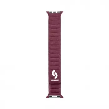 Connect Watch 42/44/45mm Fine Woven Twill Magnetic Chain Watch Strap Plum
