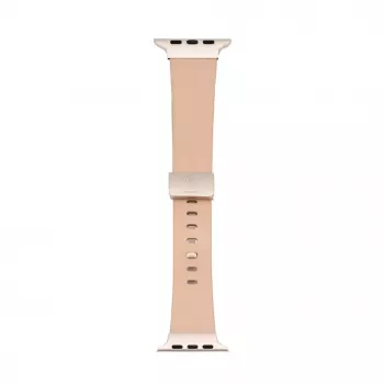 Connect Watch 38/40/41mm Single Loop Buckle Leather Watch Strap Rose Pink