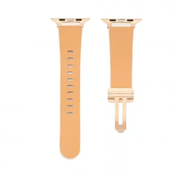 Connect Watch 42/44/45mm Single Loop Buckle Leather Watch Strap White