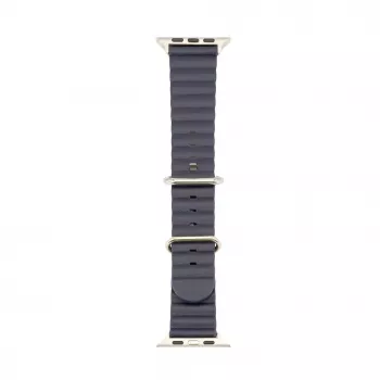 Connect Watch 42/44/45mm Marine Leather Watch Strap Navy Blue