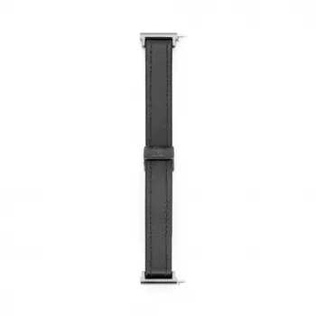 Connect 20mm Silicone Leather Watch Straps with Magnetic Black