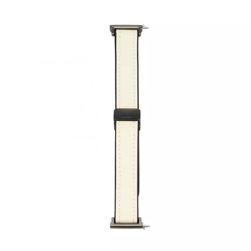 Connect 20mm Silicone Leather Watch Straps su Magnetiniu Užsegimu Balta