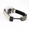 Connect 20mm Silicone Leather Watch Straps su Magnetiniu Užsegimu Balta