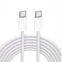 iLike 65W USB-C to USB-C laidas 2M baltas