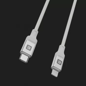Evelatus USB-C to Lightning laidas 1,2 m 60 W (MFI09) aliuminio korpusas pintas baltas