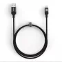 Evelatus USB-A į USB-C laidas 1,2 m pintas nailonas juodas