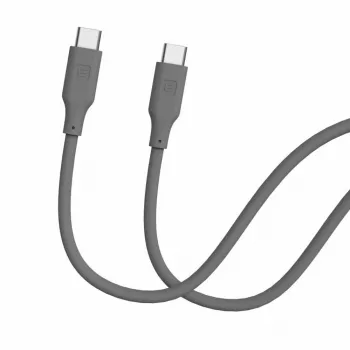 Evelatus USB-C į USB-C Silikoninis Laidas 1,2 m 60W PD Pilka