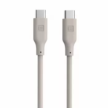 Evelatus USB-C į USB-C Silikoninis Laidas 1,2 m 60W / 20V 3A Šiltai Pilka