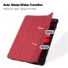 iLike iPad Pro 11 4th Gen Tri-Fold Eco-Leather Stand Case Coral Pink